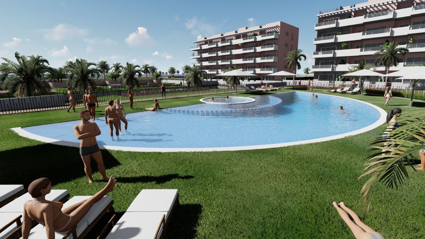 Geräumiges Apartment mit Terrasse und Poolblick – Guardamar del Segura Geräumiges Apartment mit Terrasse und Poolblick – Guardamar del Segura
