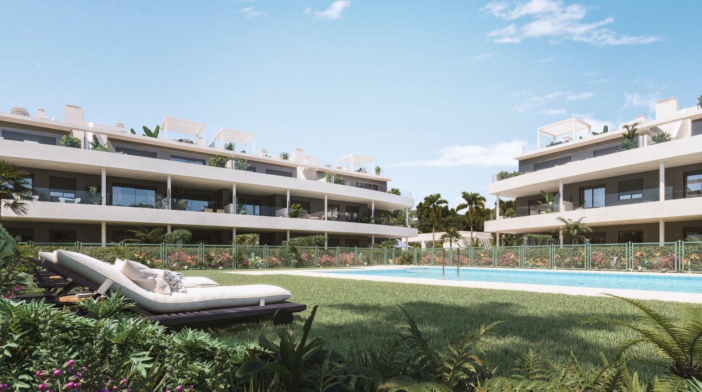 Moderne Apartments → 1 km vom Meer entfernt, Terrasse und Gemeinschaftspool → Estepona Moderne Apartments → 1 km vom Meer entfernt, Terrasse und Gemeinschaftspool → Estepona