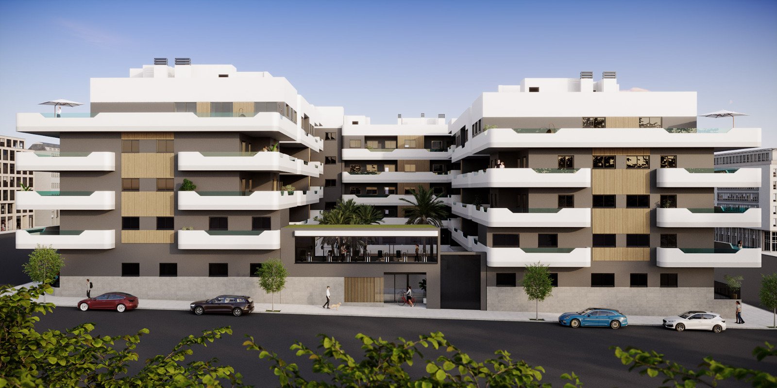 Moderner Wohnkomplex am Meer mit Swimmingpool und Garage, Santa Pola Moderner Wohnkomplex am Meer mit Swimmingpool und Garage, Santa Pola