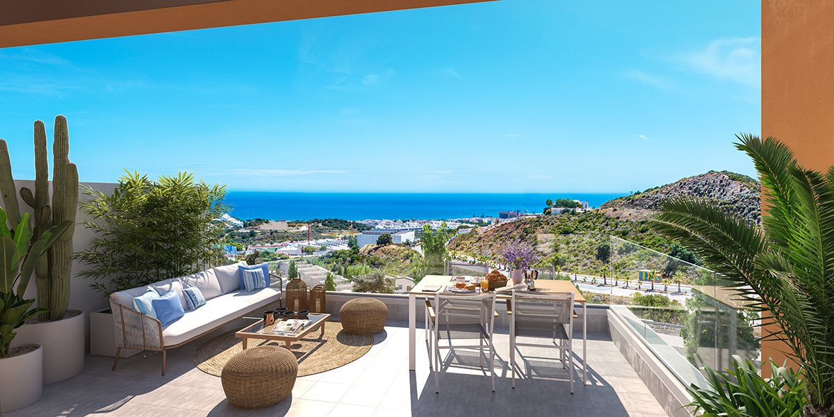 Exklusives Stadthaus mit Meerblick und 2 km vom Strand entfernt, La Cala de Mijas Exklusives Stadthaus mit Meerblick und 2 km vom Strand entfernt, La Cala de Mijas
