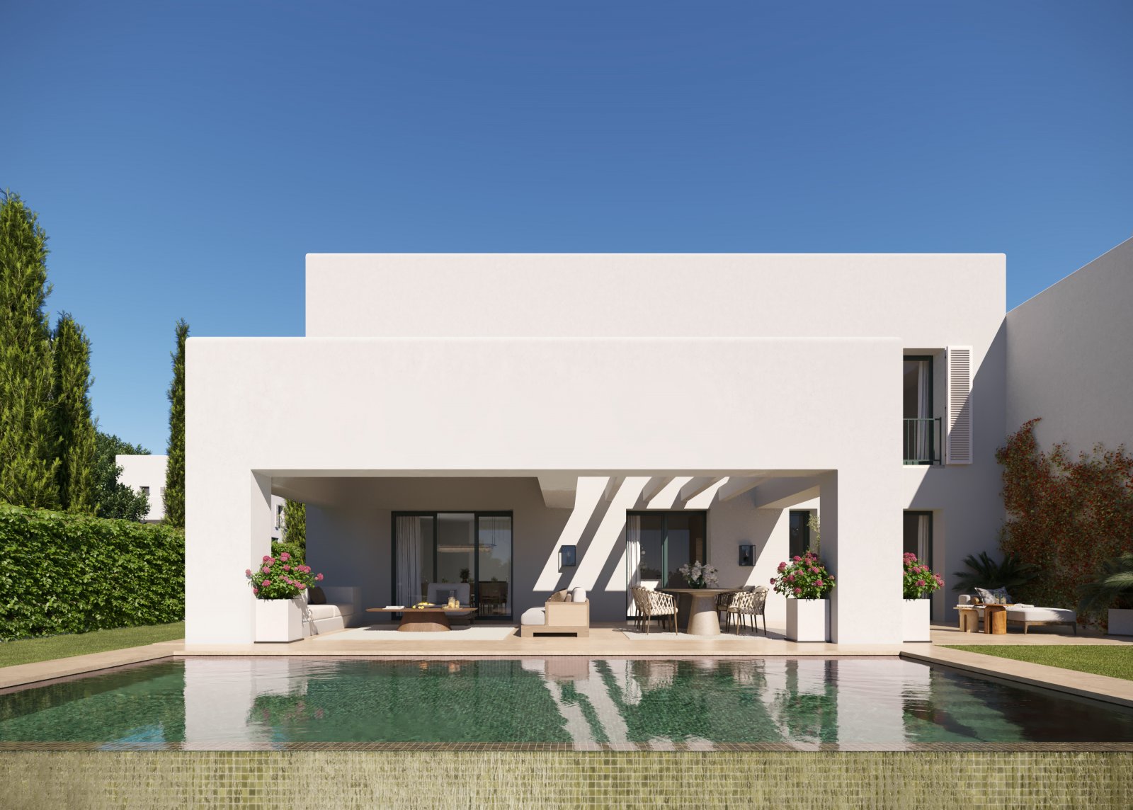 Luxuriöse Doppelhaushälften mit privatem Pool am Golfplatz und am Meer, Sotogrande Luxuriöse Doppelhaushälften mit privatem Pool am Golfplatz und am Meer, Sotogrande