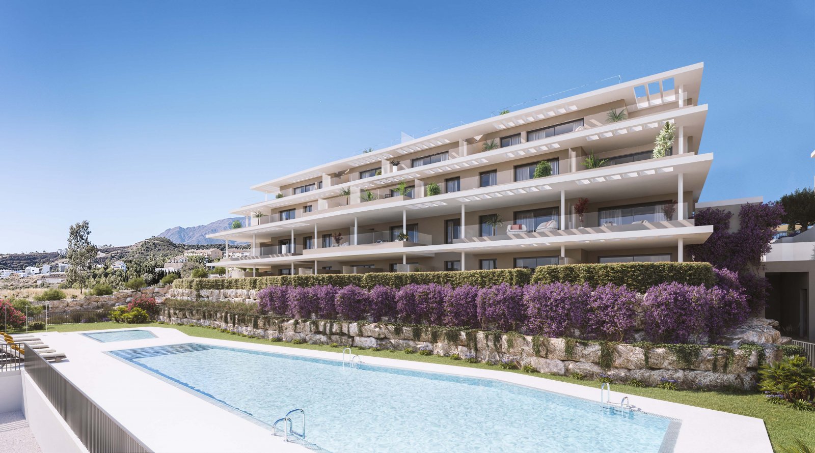 Luxuswohnungen und Penthäuser, 2 km vom Meer entfernt, mit Schwimmbad, Estepona Luxuswohnungen und Penthäuser, 2 km vom Meer entfernt, mit Schwimmbad, Estepona