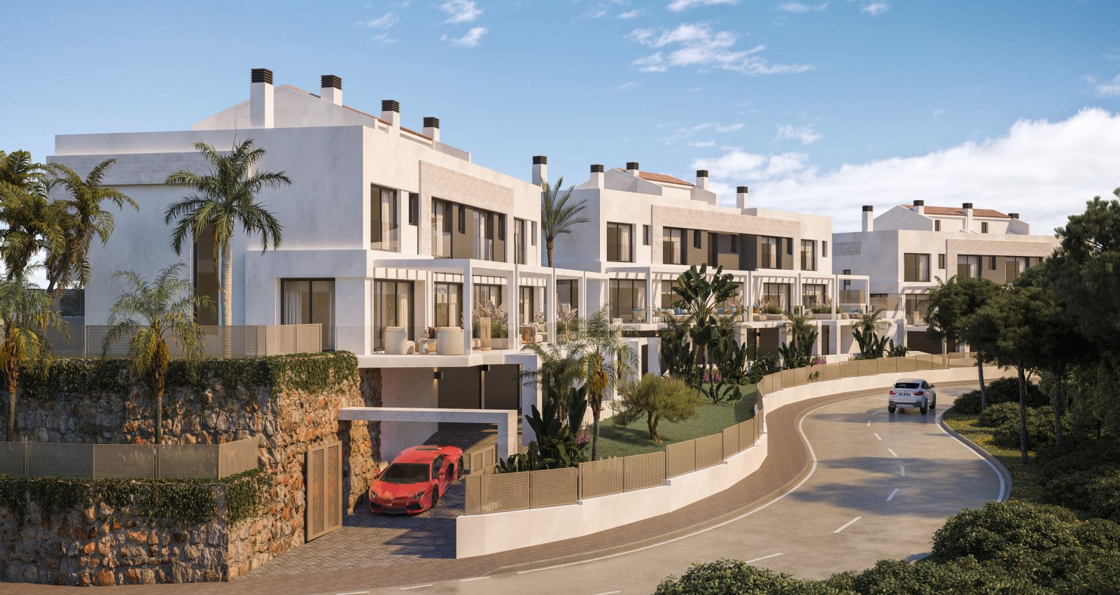 Exklusive Stadthäuser, Meerblick und 3 km von der Küste entfernt, Mijas Exklusive Stadthäuser, Meerblick und 3 km von der Küste entfernt, Mijas