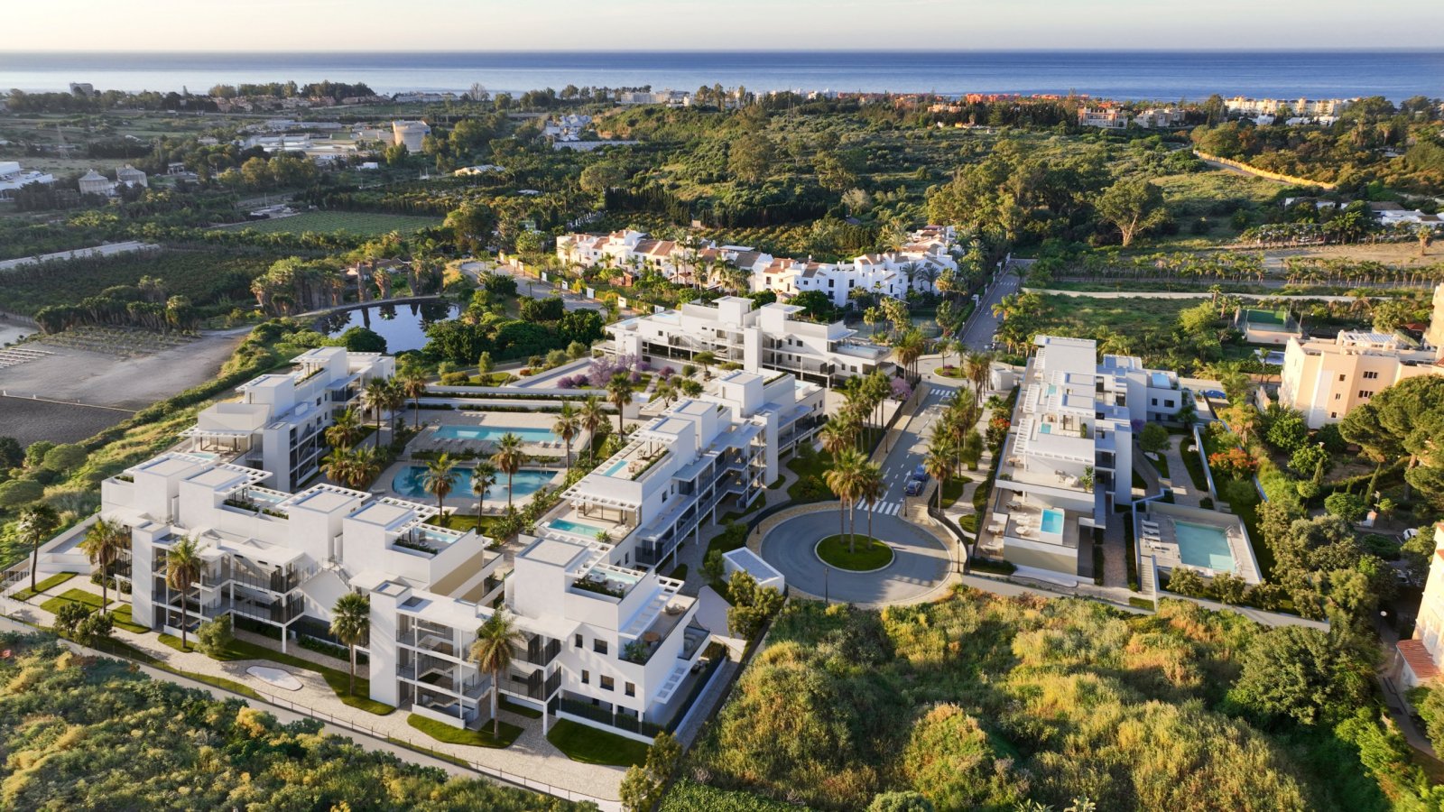 Exklusive Apartments, 2 km vom Strand entfernt mit Meerblick, Estepona Exklusive Apartments, 2 km vom Strand entfernt mit Meerblick, Estepona