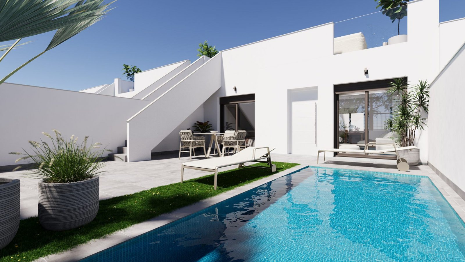 Moderne Stadthäuser mit Pool und privatem Garten, Torre-Pacheco Moderne Stadthäuser mit Pool und privatem Garten, Torre-Pacheco
